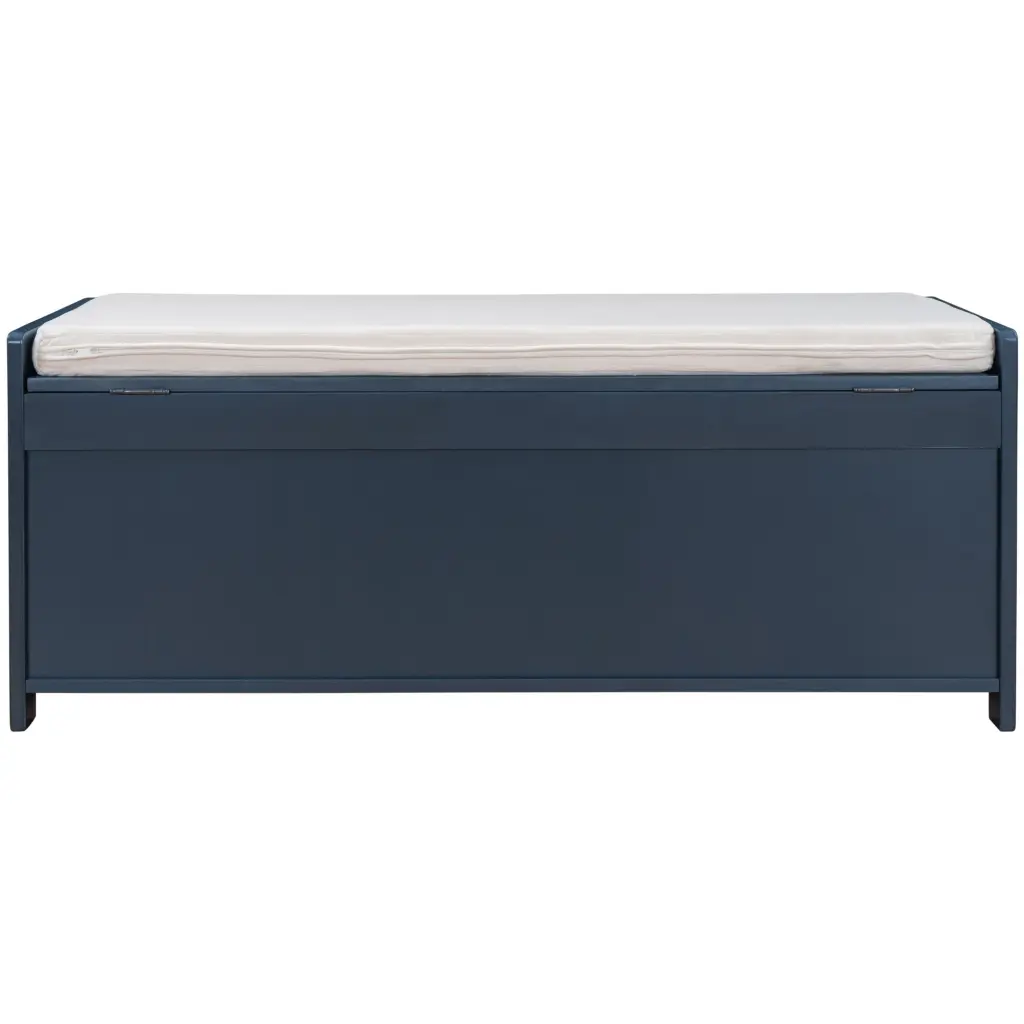 Storage Bench 3 Shutter Shaped Doors Shoe Bench Removable Cushion Entryway rnb