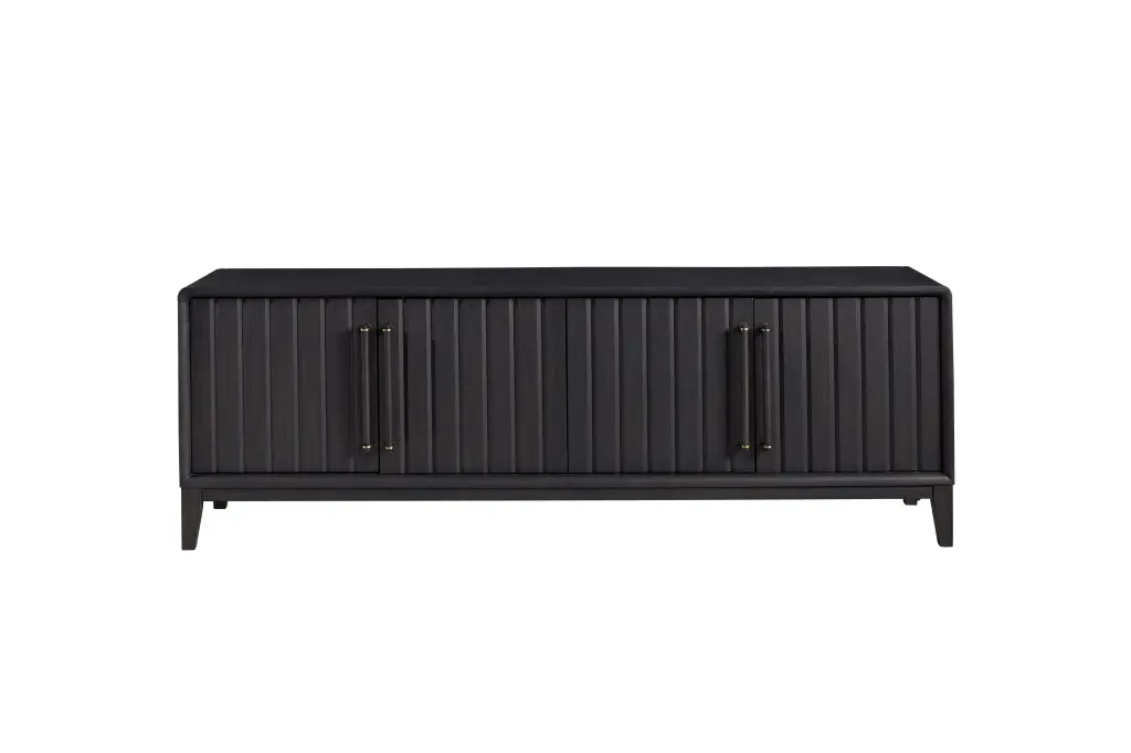 80 Inch Console Table Power Pack Black Solid Wood and MDF Entryway Furniture ihomefurnishings