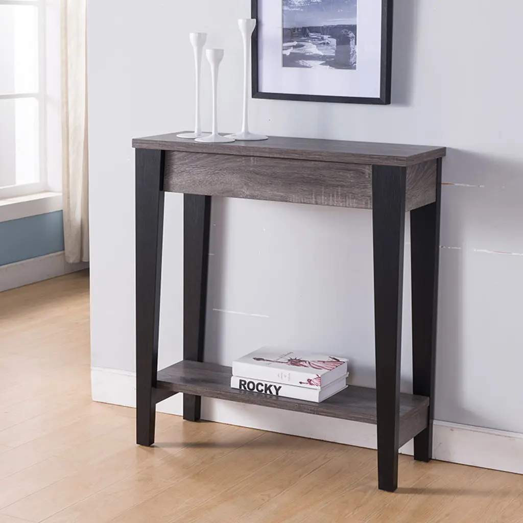 Elegant Console Table Drawer and Bottom Shelf Presentation Table id international- inc.