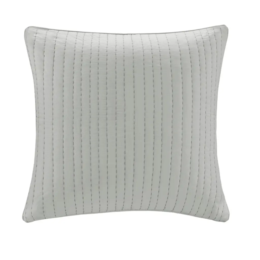 Cotton Quilted Euro Sham Grey Euro Sham Grey Cotton jla