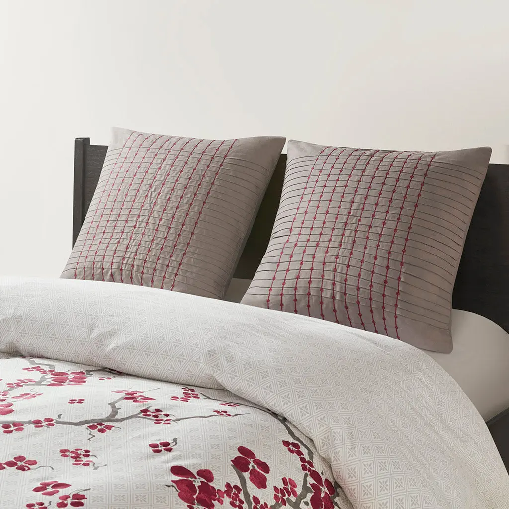 Grey Euro Sham Pillow Cover Cotton Standard Size jla
