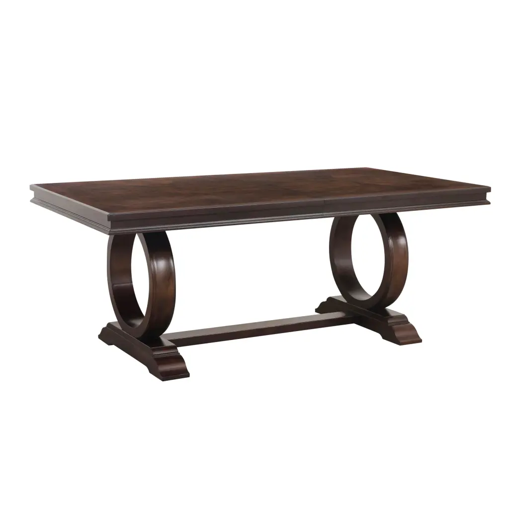 Modern Traditional 1Pc Dining Table Self Storing Extension Leaf kanepe