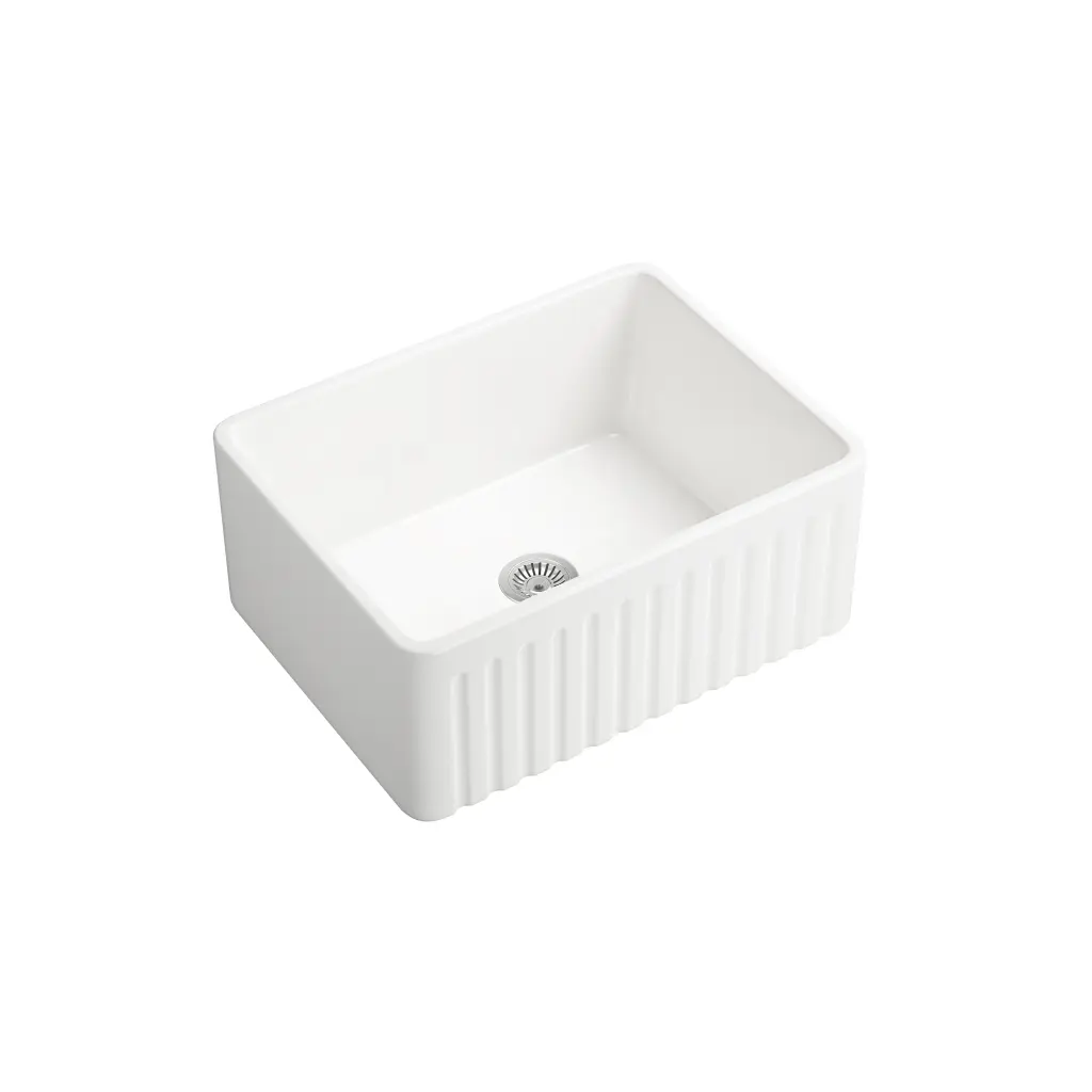 Farmhouse Apron Front White Porcelain Kitchen Sink rnb