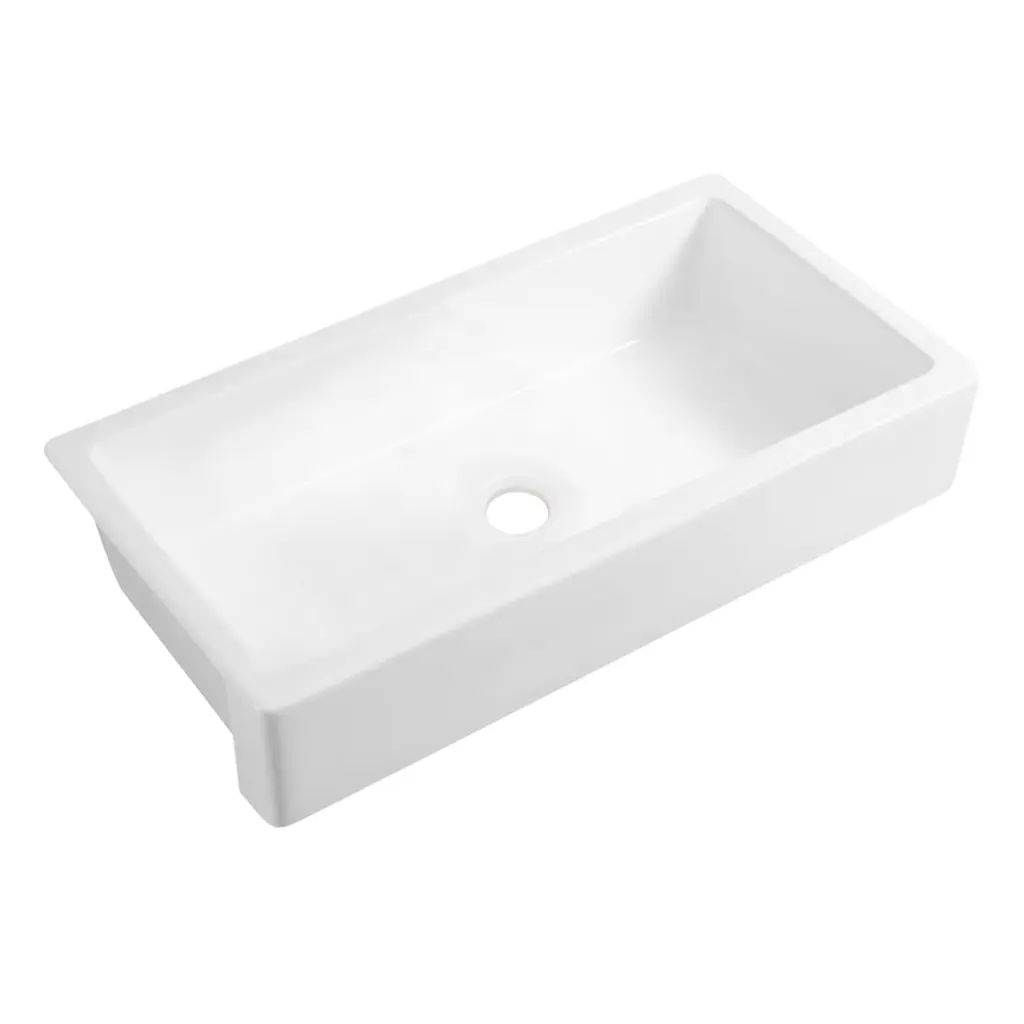 37 Inch Farmhouse Apron Front White Porcelain Kitchen Sink w928 dongtu group