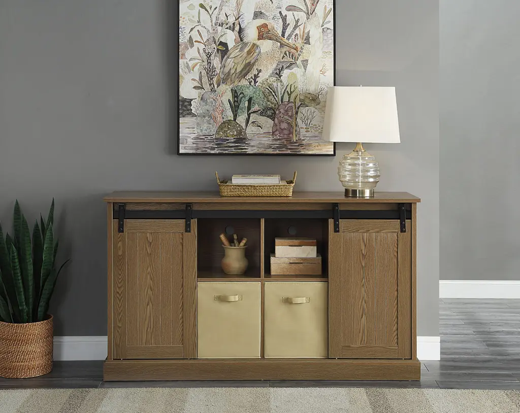 Lincoln Farmhouse 60 Inch TV Stand TVs Up to 65 Inches Classic Wood bridgevine home
