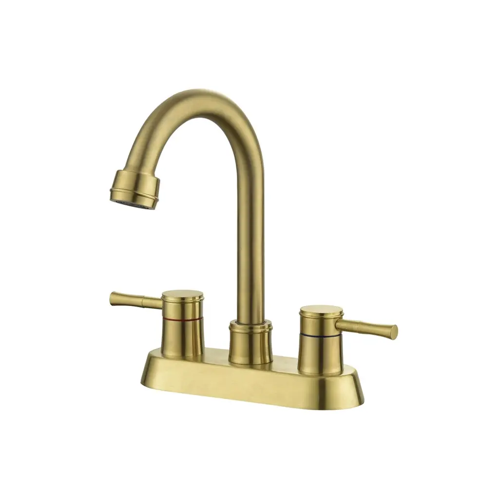 2 Handle Centerset Lead Free Bathroom Faucet Swivel Spout w2287