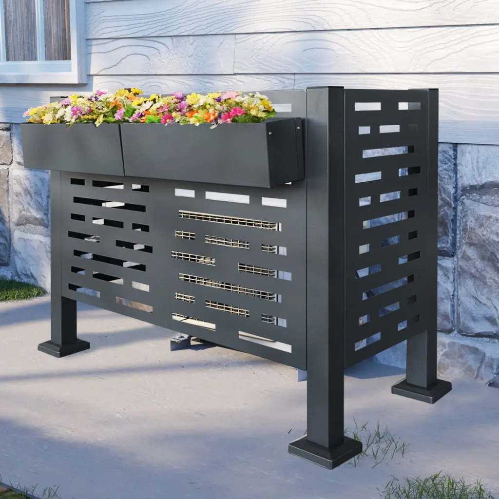 4Ft x 2Ft Air Conditioner Fence Outdoor Units Metal Privacy Fence Cover w-540 wwc