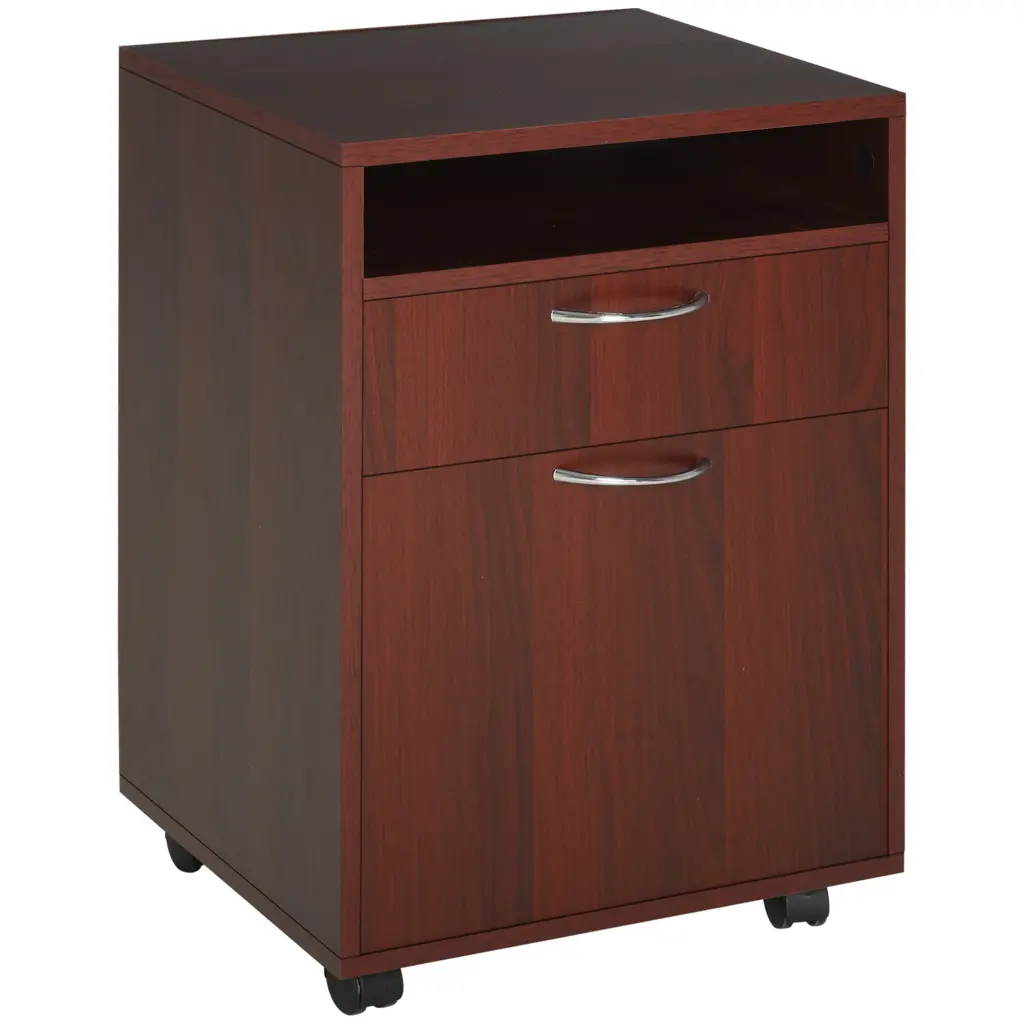 Mobile Storage Cabinet Organizer Drawer and Cabinet Printer Stand Office aosom business