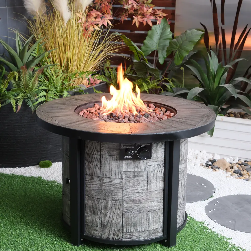 Outdoor Propane Fire Pit Square Stonecrest Gas Fire Pit Outside elite trade