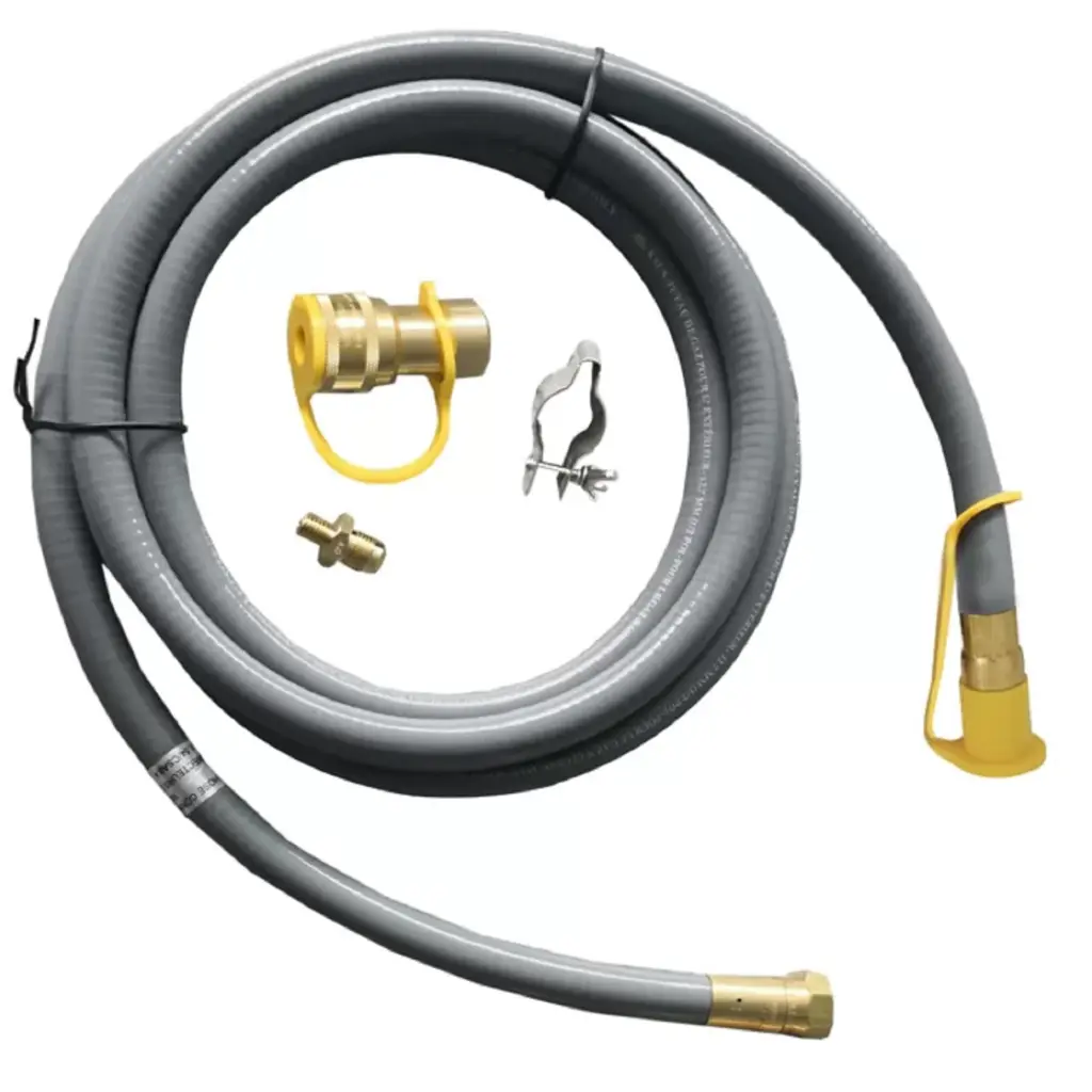 Fire Pit Natural Gas Completion Kit Gray Modern ABS Rubber Steel Q235 lsi patio furniture