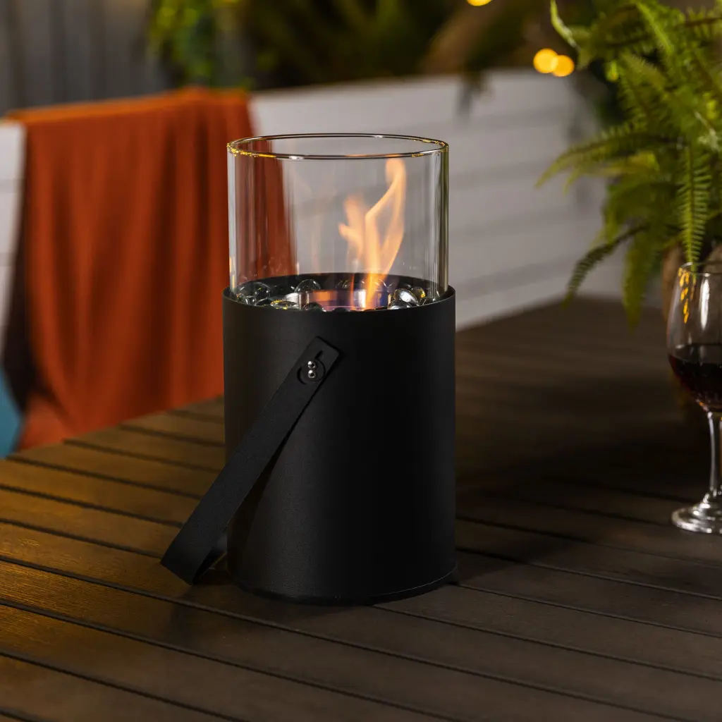 Black Ethanol Fire Pit Portable Mini Fire Pit Indoor and Outdoor rnb
