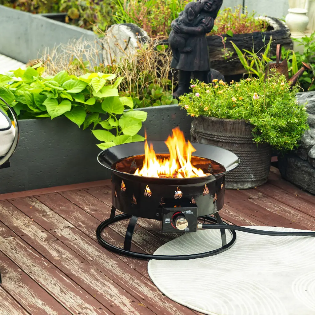 Mini Fire Pit Outdoor Travel-Friendly Steel Camping Fire Pit Lid rnb