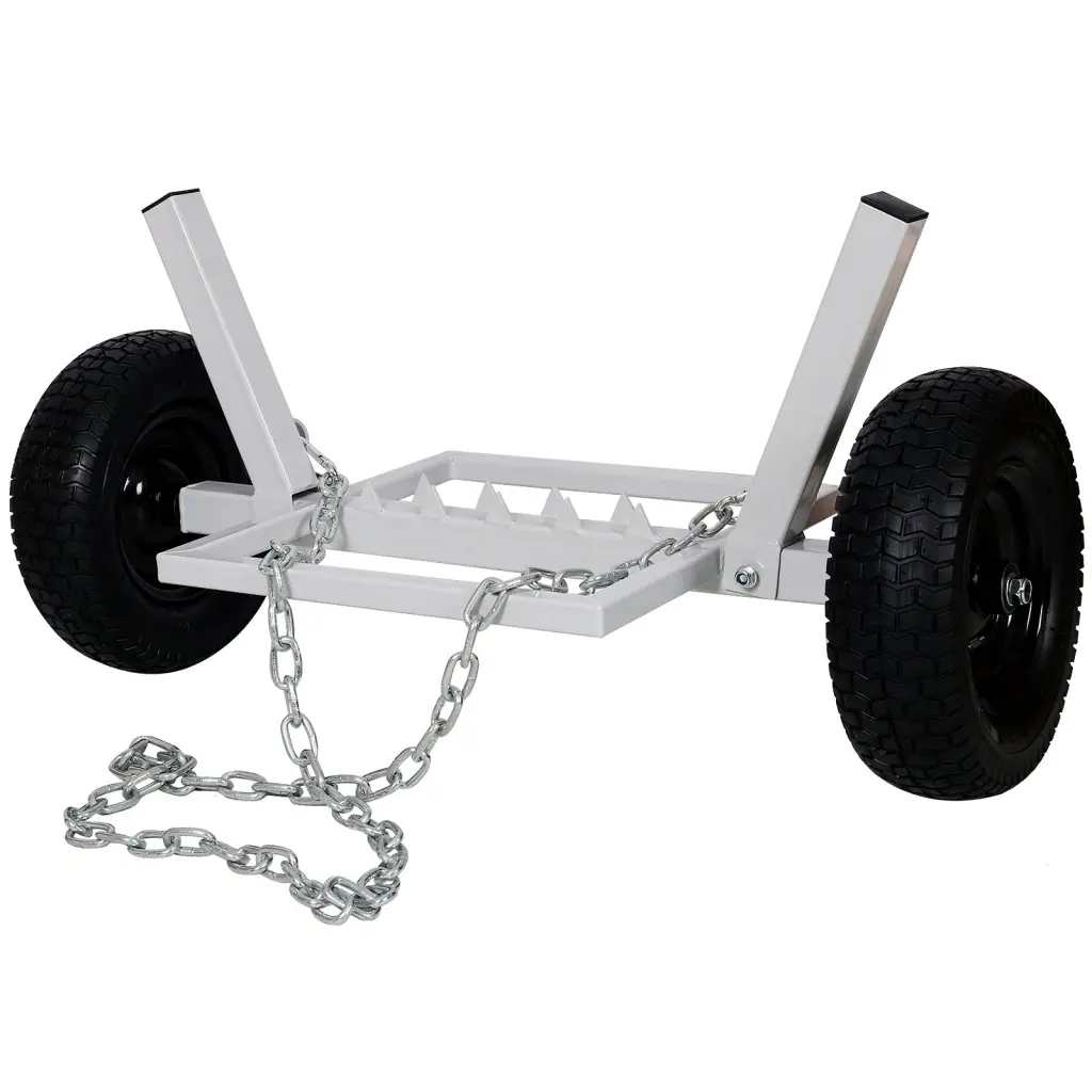 Heavy Duty Log Dolly Log Holder White Blue Metal Firewood Carrier g-h