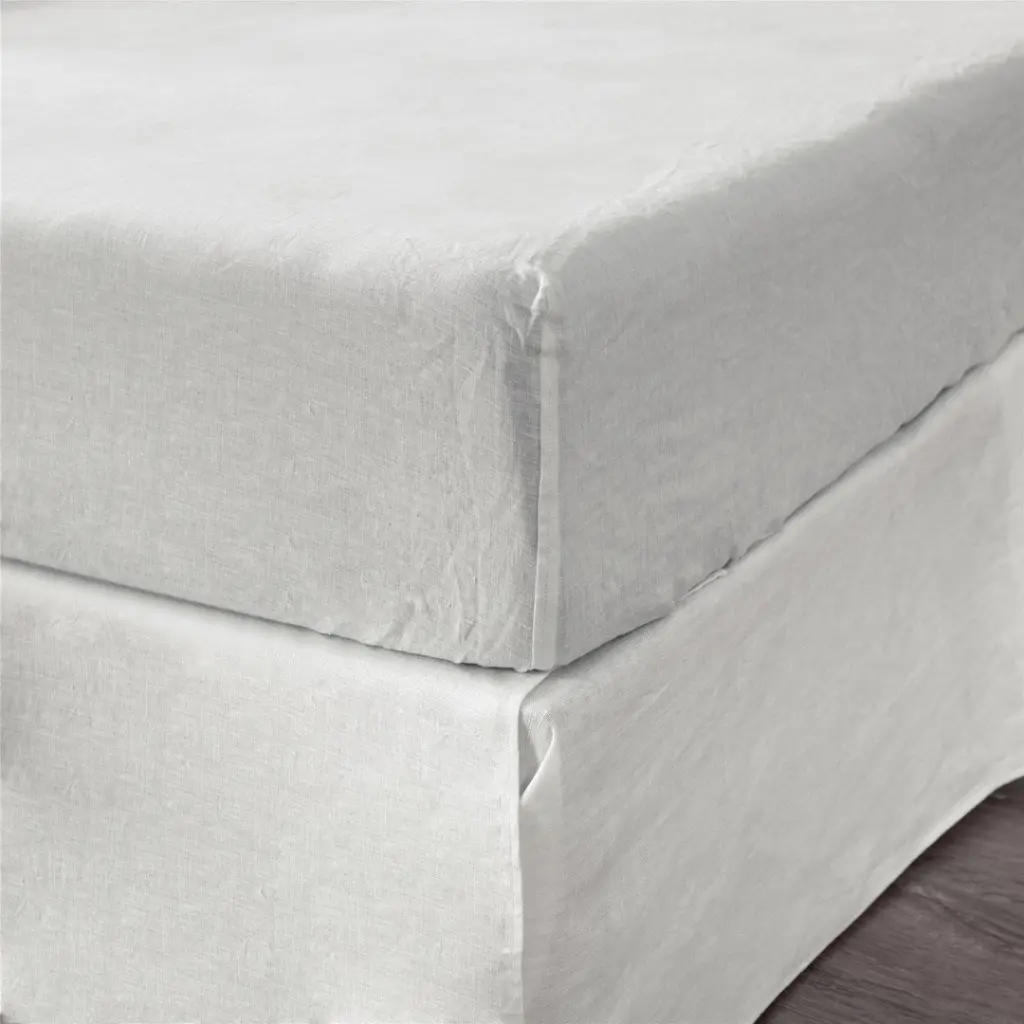 Fitted Queen Sheet 1 Piece Linen Bed Sheets Queen Size Soft Breathable real linen