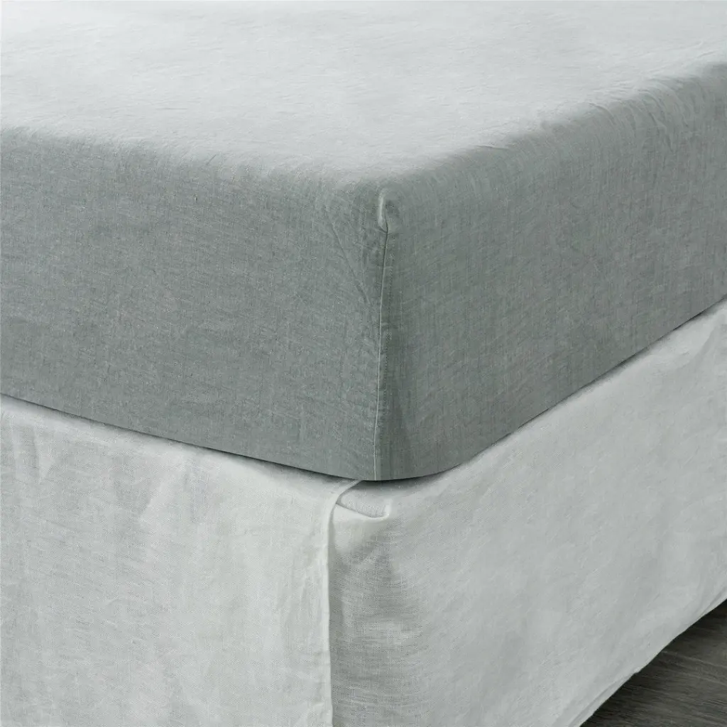 King Fitted Sheet 1 Piece Linen Bed Sheets Hotel Quality King Size real linen