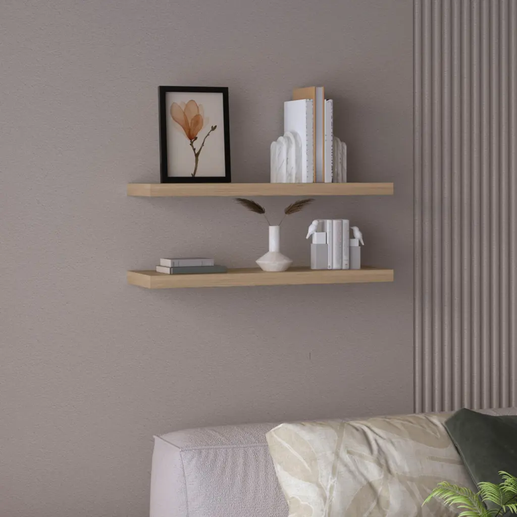 Ecco 31.5 Inch Wide Floating Shelves Set 2 Wall Decor rta muebles colombia