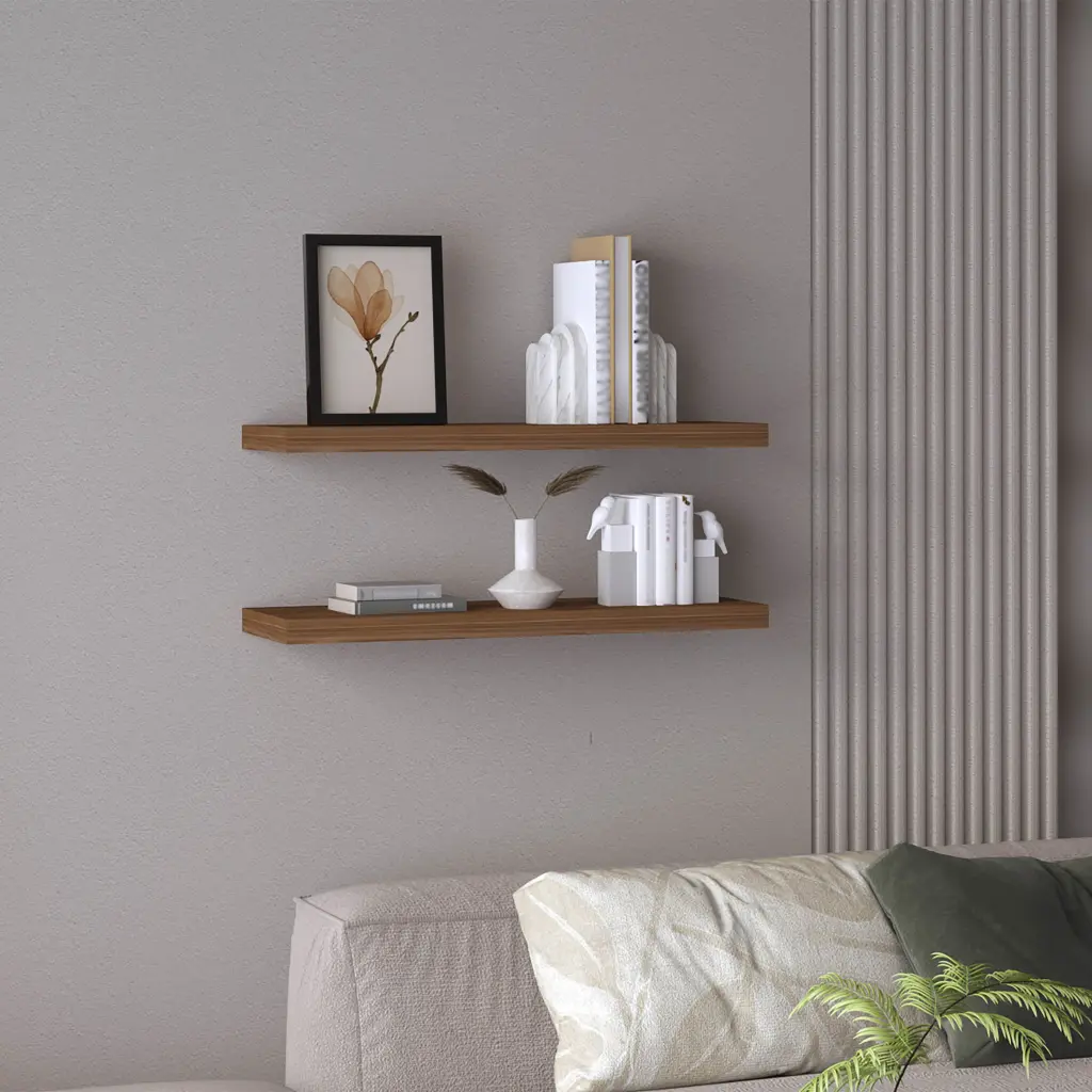 Ecco 31.5 Inch Wide Floating Shelves Set 2 Wall Decor Shelving rta muebles colombia