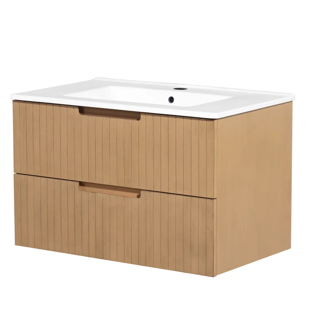 30 Inch Floating Bathroom Vanity Ceramic Sink Modern Storage like it