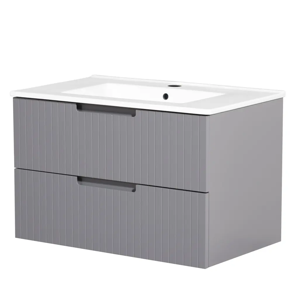 30 Inch Floating Bathroom Vanity Porcelain Sink Bundle Set Modern like it