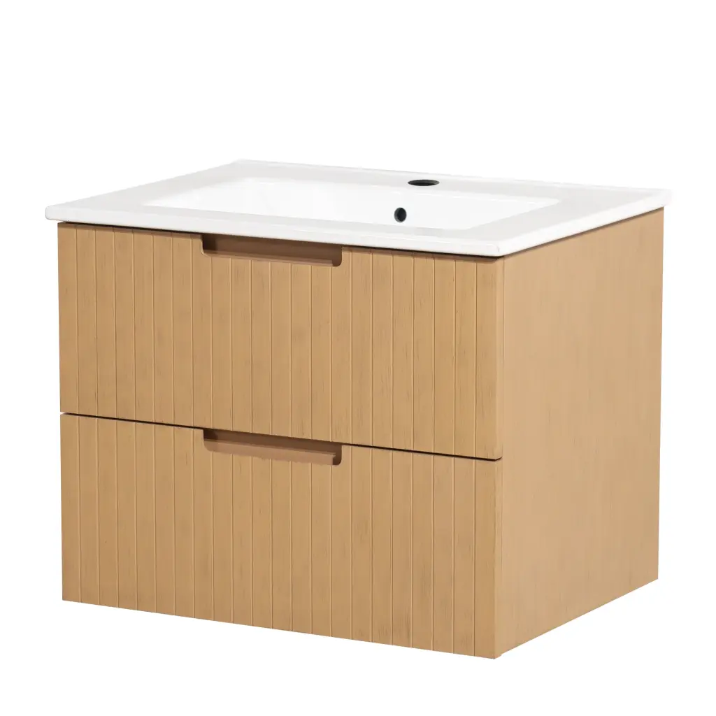 24 Inch Floating Bathroom Vanity Porcelain Sink Modern Storage like it