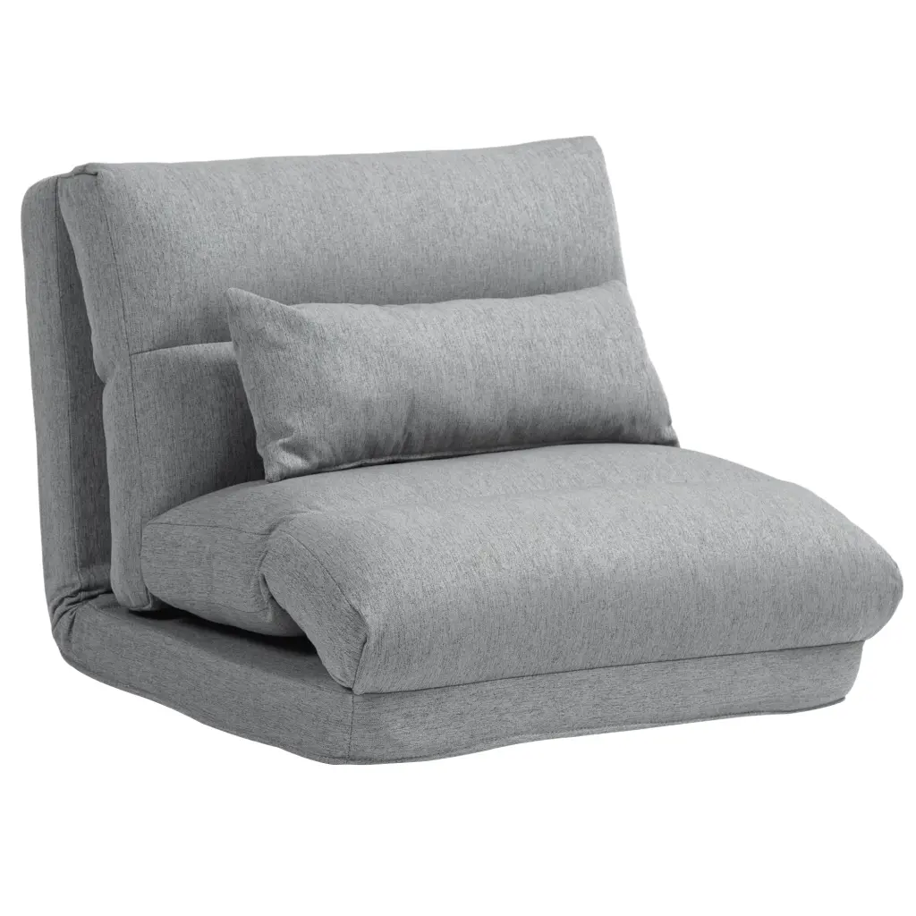 Homcom Folding Floor Chair Convertible to Sofa Bed Storage aosom business