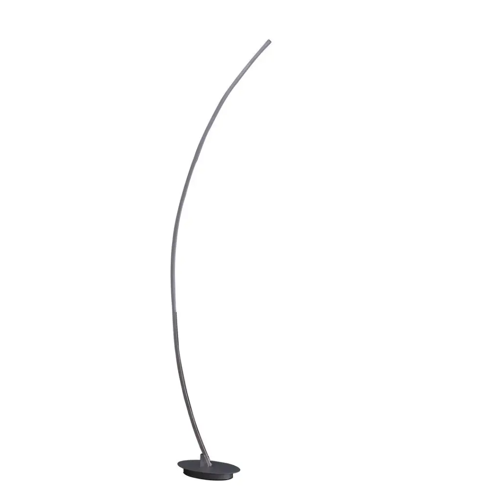 62.25 Inch Bradie Arc Tube Floor Lamp Silver Metal LED california home