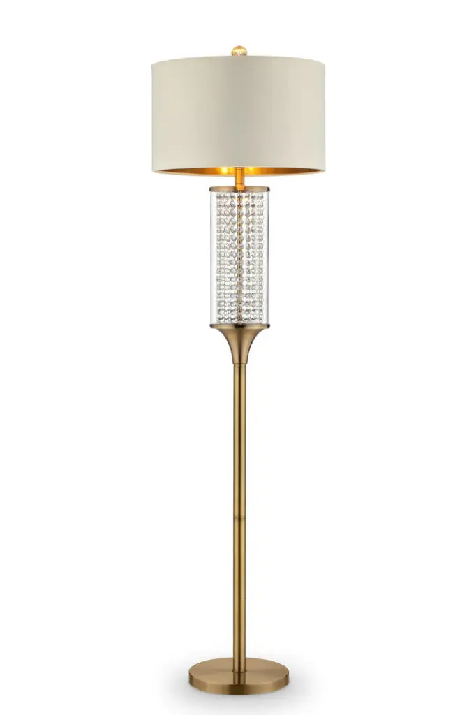 62.25 Inch Pluviam Glass Floor Lamp Multicolor Metallic california home