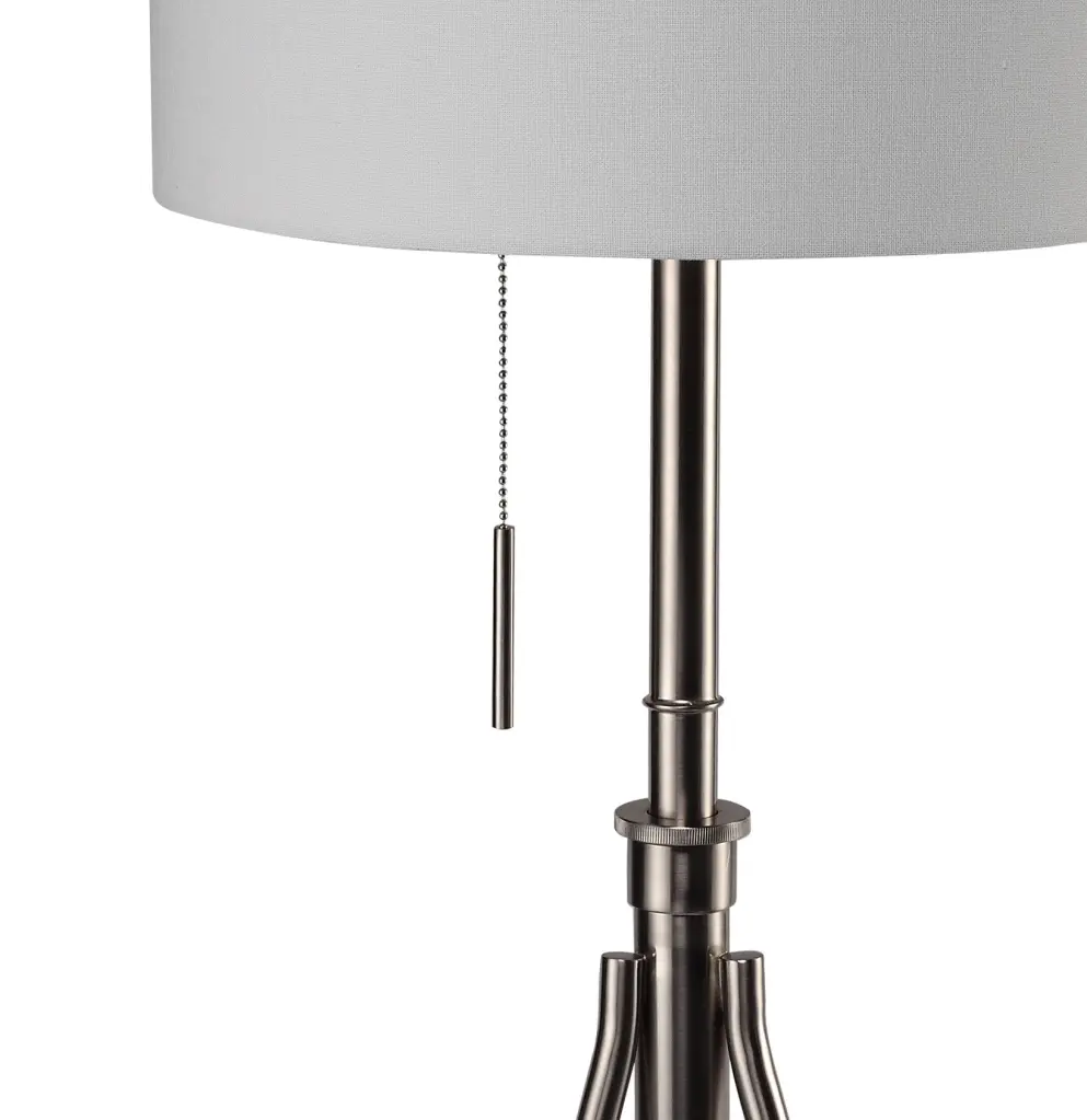 58" 72"H Customizable Tripod Floor Lamp KD Shade Brushed Finish 1Pcs per Carton sh lighting