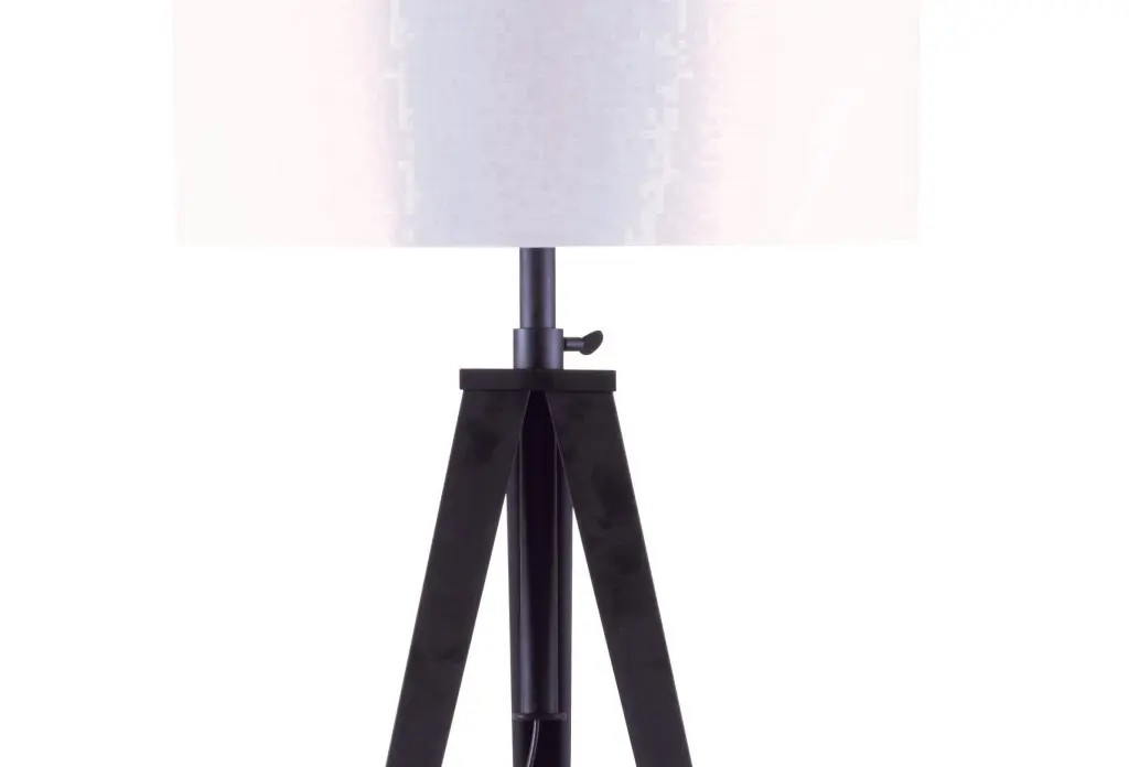 65 Inch Crossed Tripod Floor Lamp Black Metallic Finish sh lighting