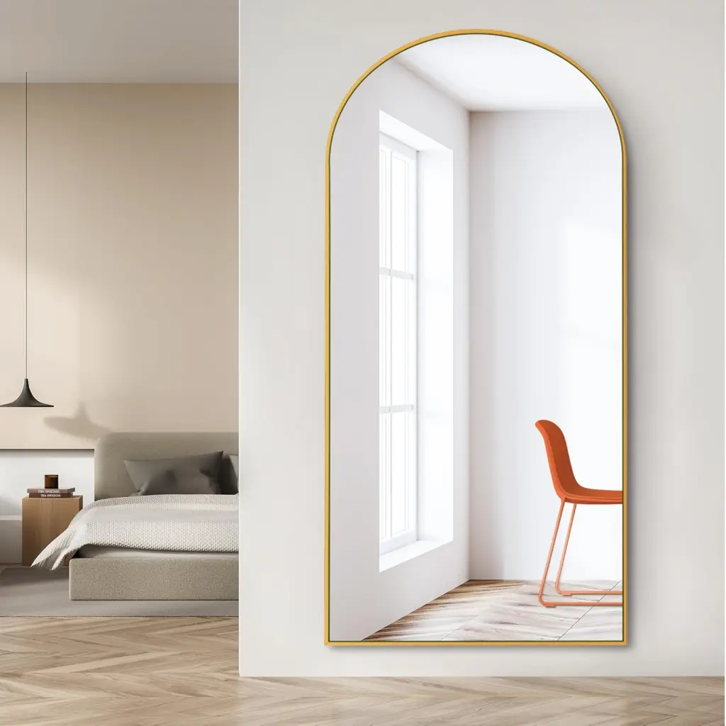 Dolonm 71X32 Inch Arch Full Length Mirror Modern Design Standing Floor Mirror t2956