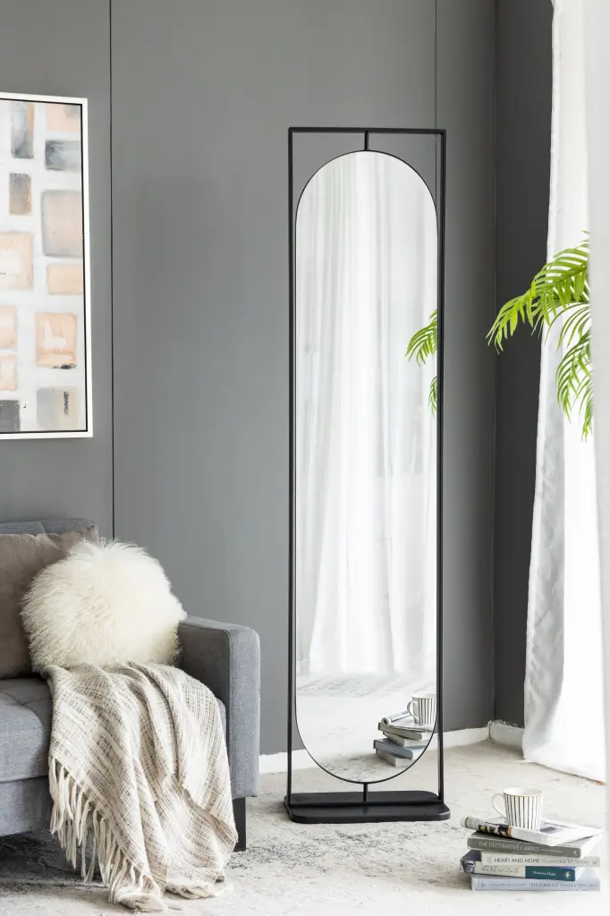 18 x 12 x 78 Inch Full Length Standing Mirror, 360 Swivel Floor Mirror w2078