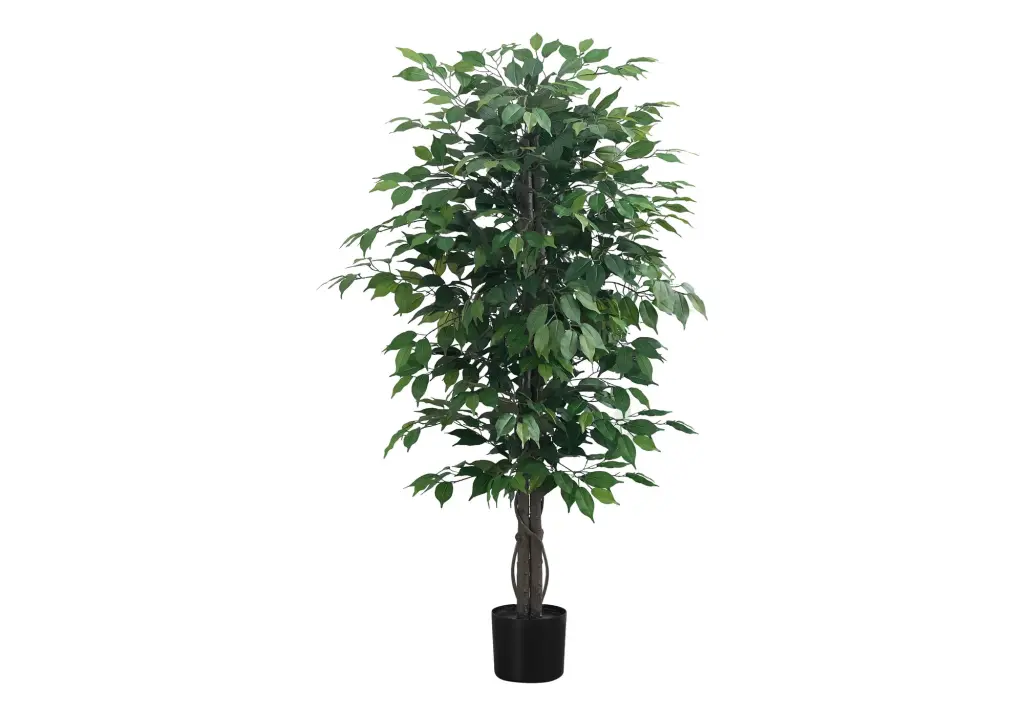 58 Inch Tall Artificial Ficus Tree Indoor Faux Fake Floor Plant Green 8th street living
