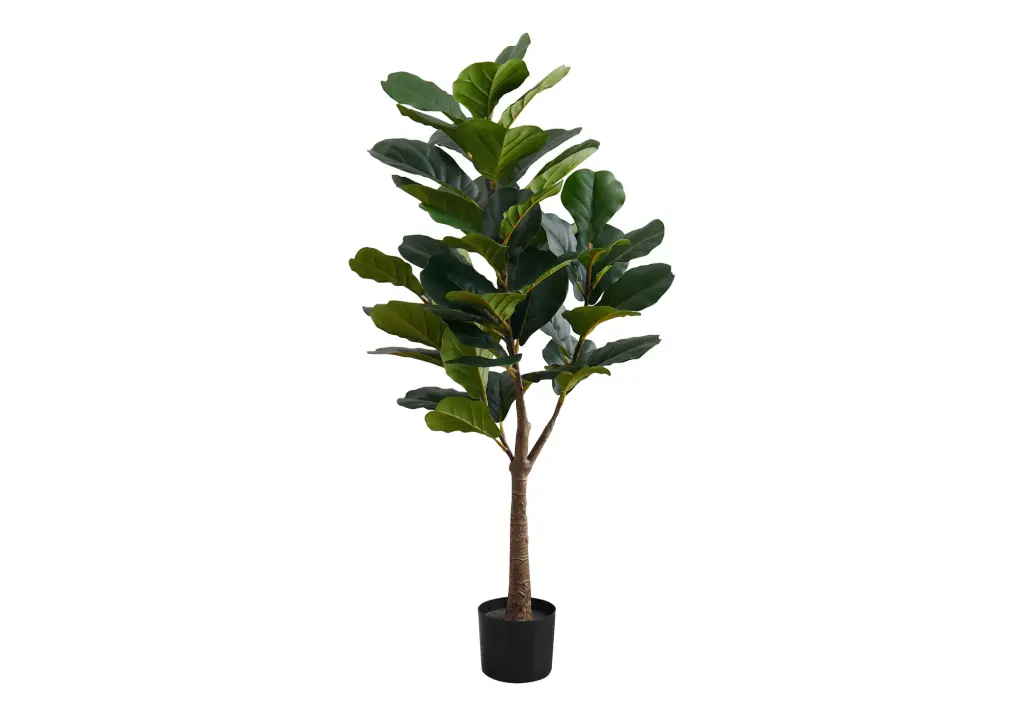47 Inch Tall Artificial Fiddle Leaf Tree Indoor Faux Floor Plant Decor 8th street living