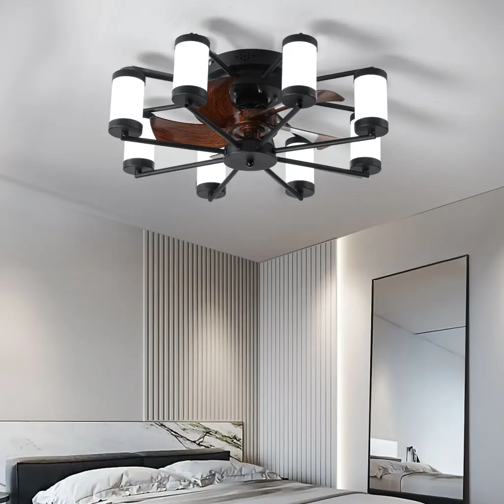 21.7 Inch Ceiling Fan Light Windmill Shaped Flush Mount Ceiling Fan lighting commune