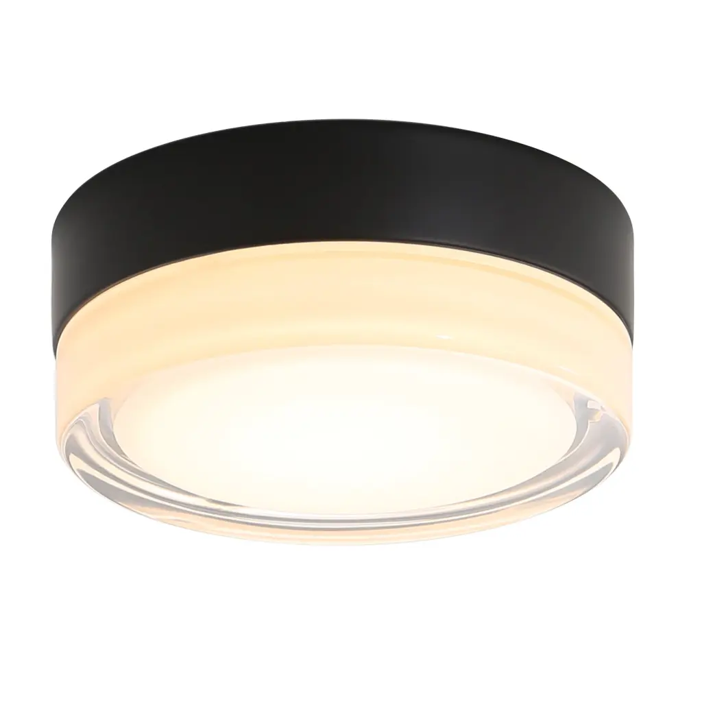 Small Flush Mount Ceiling Light 24W Glass Lampshade 2700K Warm White ceiling fan with light