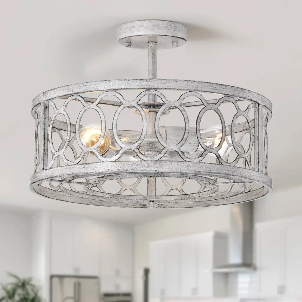 Flush Mount Ceiling Light Fixture 3 Light E26 No Incorporate Modern Lighting hengermei