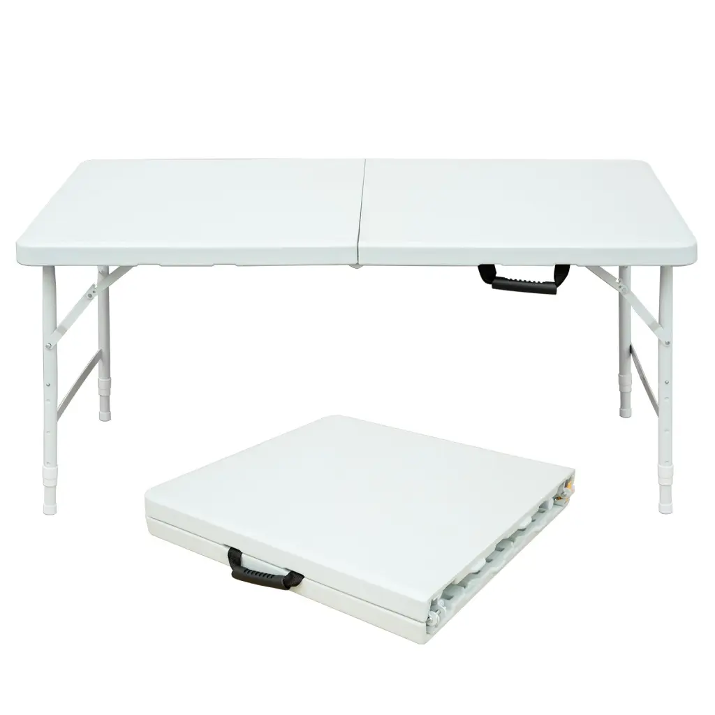 4Ft Folding Table Indoor Outdoor Portable 135Kg Capacity Lightweight Utility Table mgsport