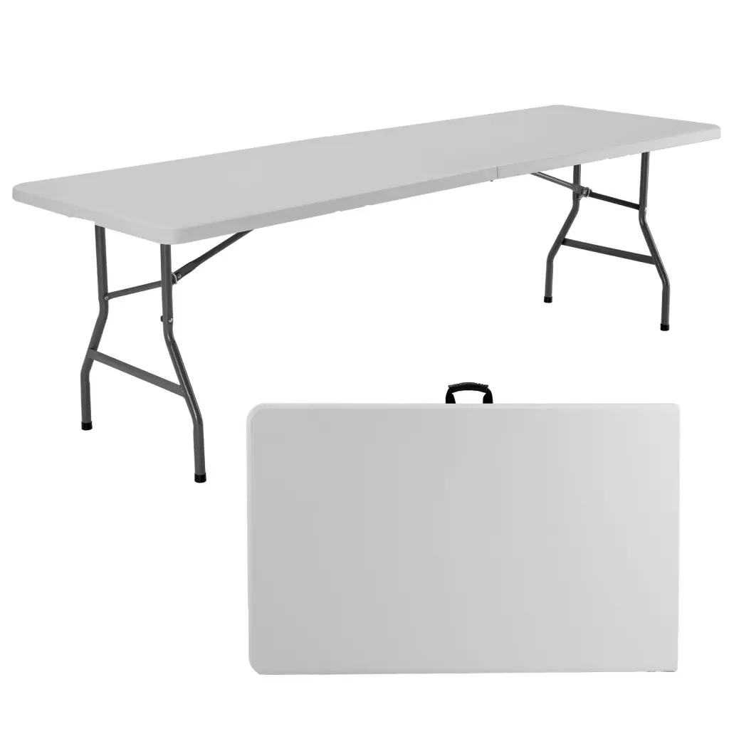 8Ft Folding Table Heavy Duty Outdoor Indoor Portable Carry Handle w2201
