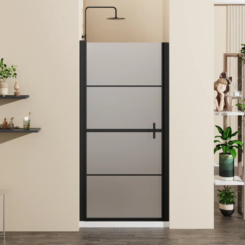 Goodyo 34X72 Framed Pivot Swing Shower Door Frosted Tempered Glass Bathroom Door goodyo bathroom products