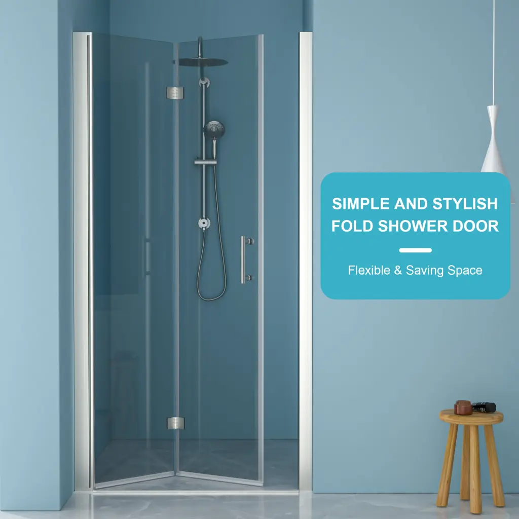 32 Inch Frameless Shower Door Brushed Nickel Tempered Glass Sliding lordear
