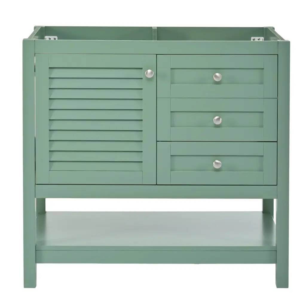 36 Inch Bathroom Vanity Without Sink Free Standing Vanity Set 2 Drawers Storage mrs