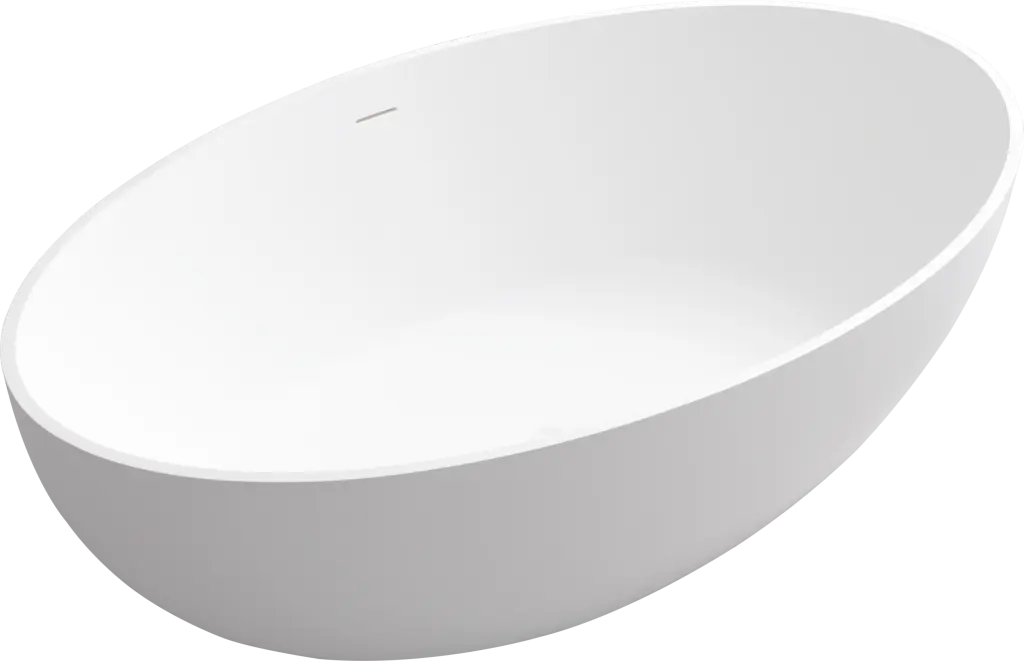 1700mm Artificial Stone Solid Surface Freestanding Bathroom Adult Bathtub vovica