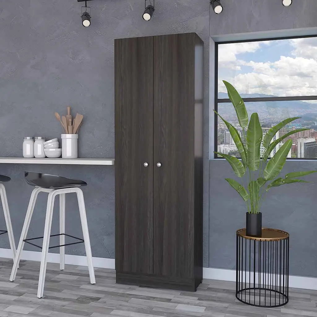 Virginia Double Door Storage Cabinet Five Shelves Freestanding Multicolor rta mubles colombia