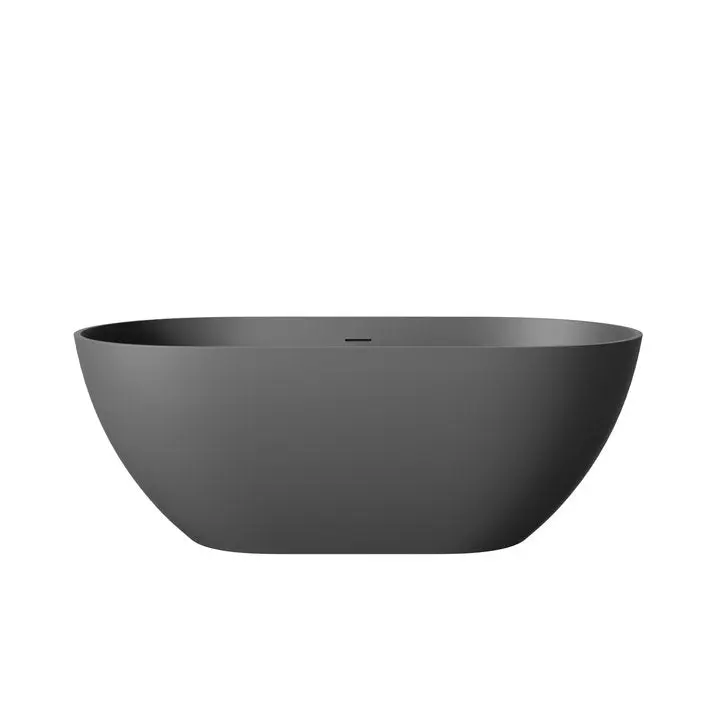 59 Inch Single Slipper Tub Freestanding Soaking Bathtub Solid Surface Marble Resin create