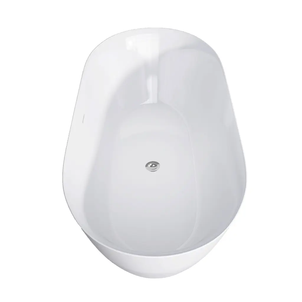 55 Acrylic Free Standing Tub Modern Oval Shape Soaking Tub Customizable Bathtub w995 bestgo