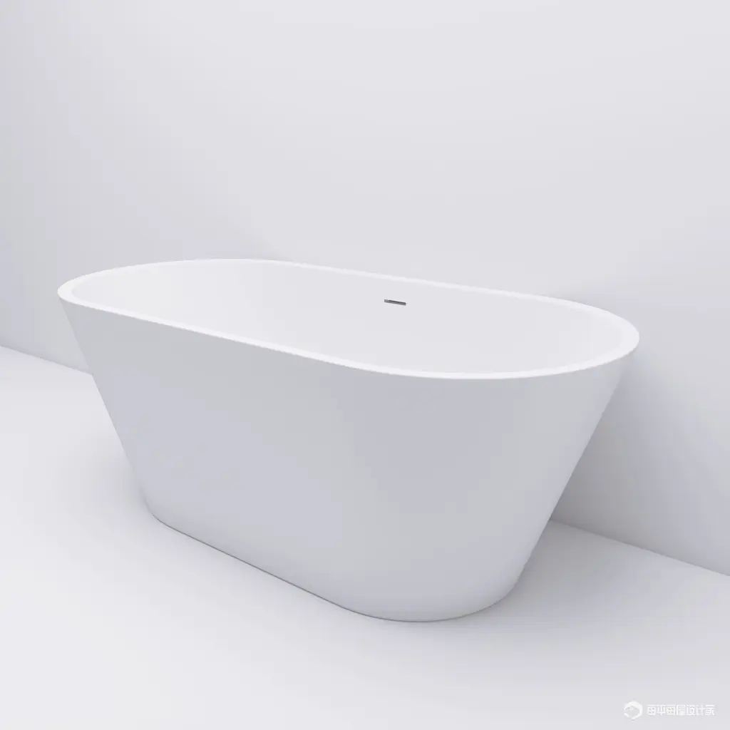 55 Inch Acrylic Free Standing Oval Soaking Tub Adjustable Bathroom w995 bestgo