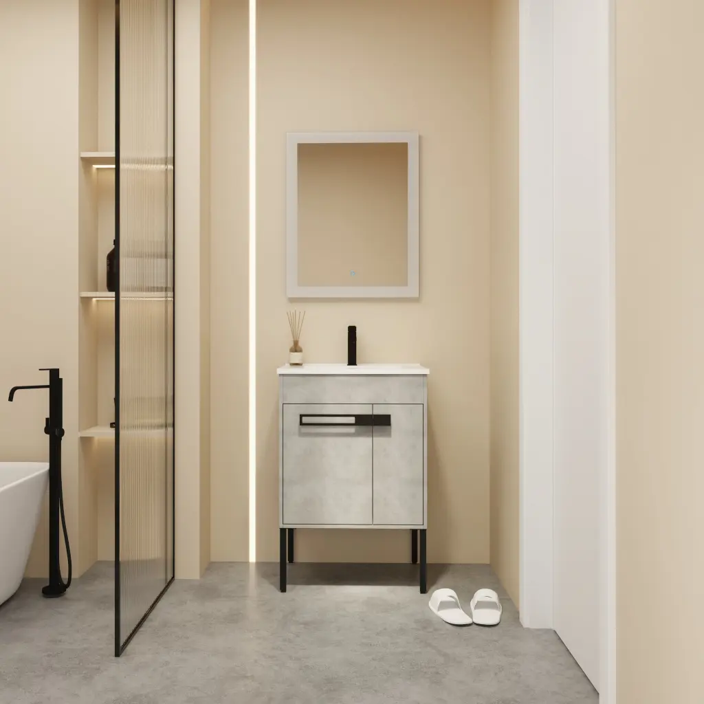 24 Inch Freestanding Bathroom Vanity Floating Design And Storage g-lemon