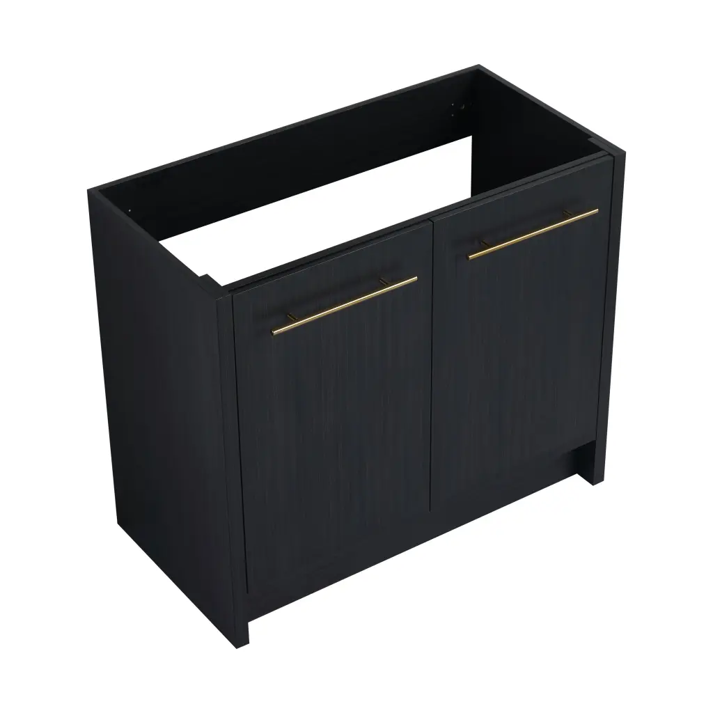 36 Inch Freestanding Bathroom Vanity Without Top Sink BVB09236BCT Black Finish g-lemon