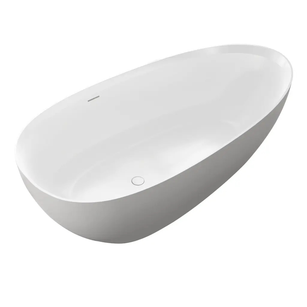 71" Gloss White Artificial Marble Freestanding Bathroom Vanity Solid Surface Top vovica
