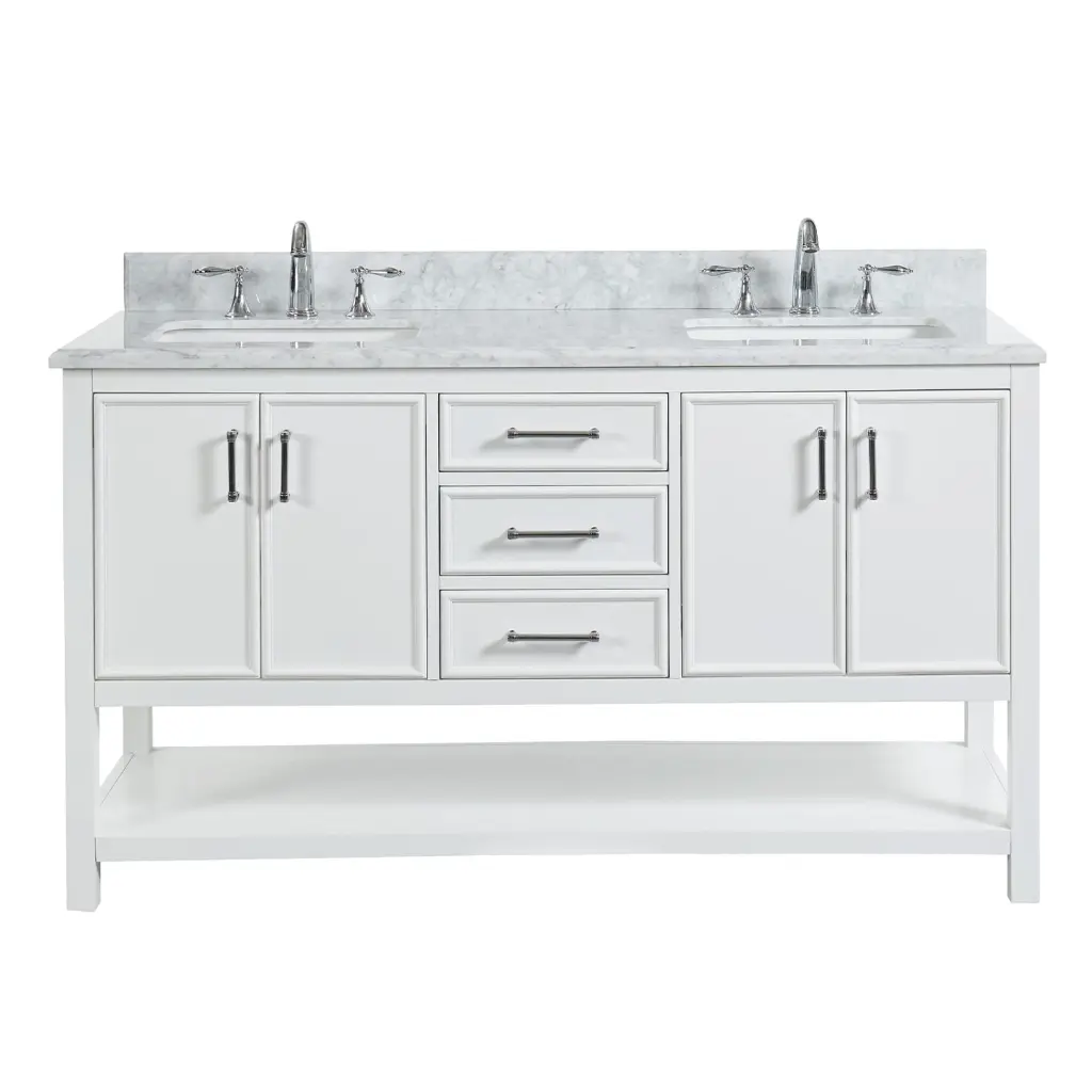 61" Bathroom Vanity - Solid Timber Frame Storage Cabinet Freestanding w1059 dilusso
